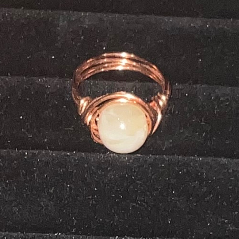 Apostle Creations Copper Wrapped Gemstone Ring Sz